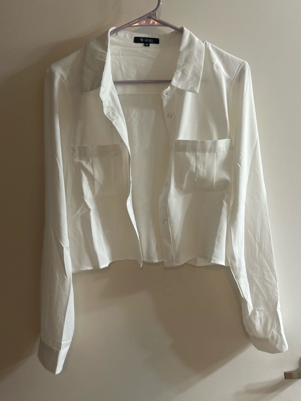 New Look White Cropped Button-Up Blazer Jacket